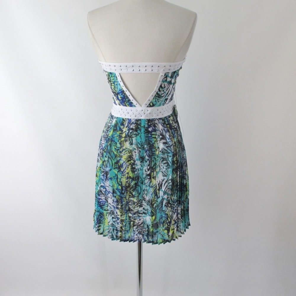 Bebe Studded Bustier Cut Out Party Dress M - Picture 2 of 8